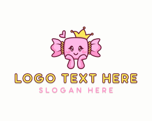 Sweet Tooth - Cartoon Candy Princess logo design