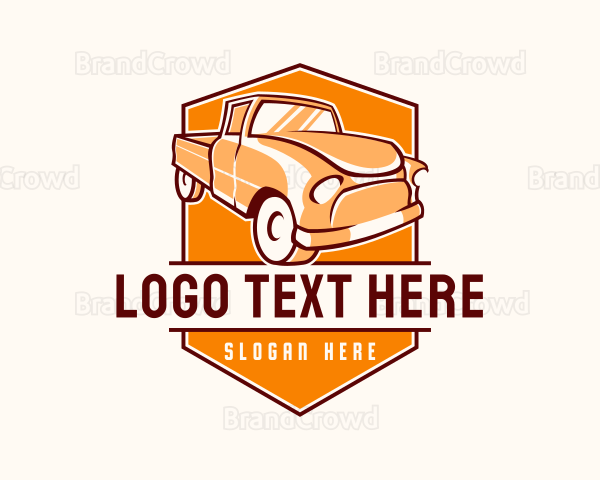 Vintage Pickup Truck Logo