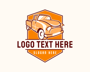 Driving - Vintage Pickup Truck logo design