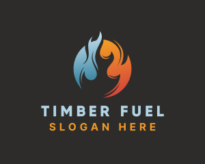 Fuel Heat Flame logo design