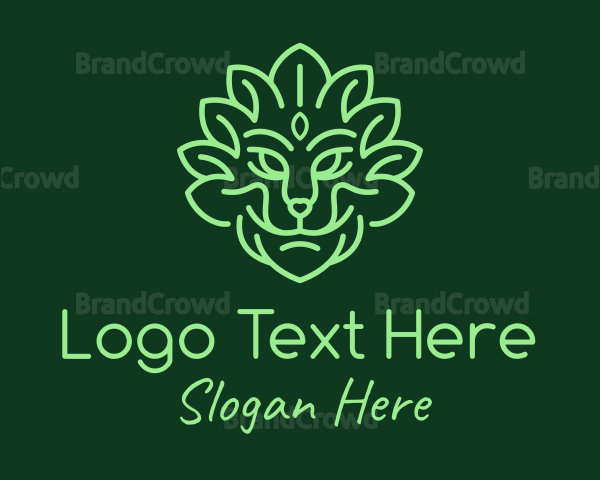 Noble Leaf Herb Lion Logo