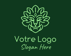 Native - Noble Leaf Herb Lion logo design