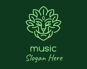 Ancient - Noble Leaf Herb Lion logo design