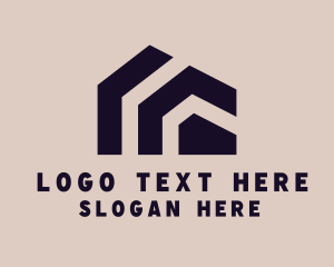 Architecture - Abstract House Real Estate logo design
