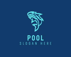 Aqua - Aquatic Shark Animal logo design