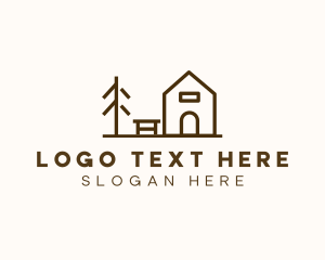 Outdoor - Minimalist Wooden Cabin logo design