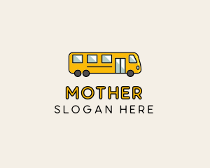 Toy Train - Yellow School Bus logo design