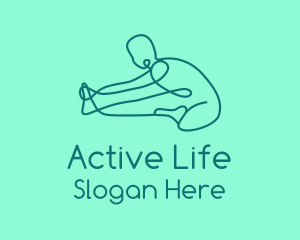 Yoga Stretch Monoline Logo