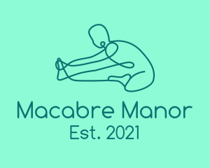 Yoga Stretch Monoline logo design