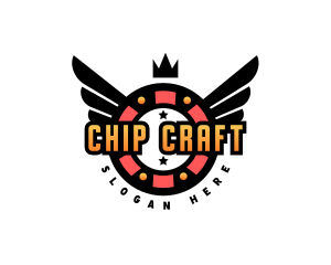 Chip - Casino Chip Crown logo design