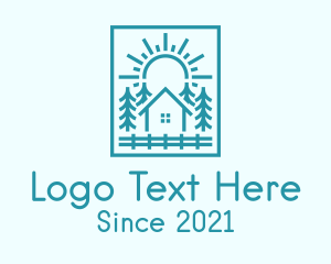 Barn - Teal House Ranch logo design