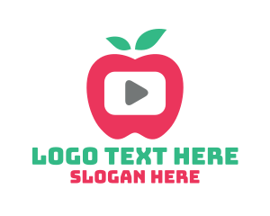 Fruit - Apple Health Media logo design