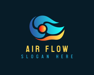 Air Fan HVAC logo design