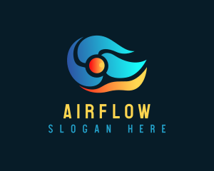 Air Fan HVAC logo design