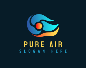 Air Fan HVAC logo design