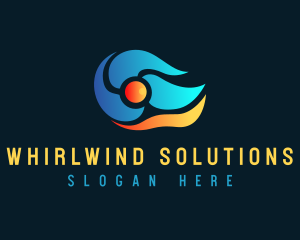 Whirlwind - Air Fan HVAC logo design