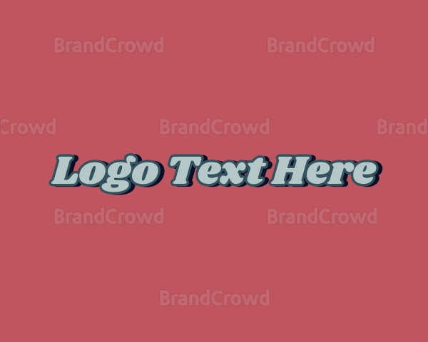 Trendy Retro Pop Logo