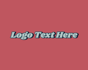 Lettering - Trendy Retro Pop logo design