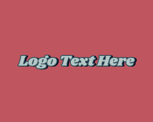 Trendy Retro Pop Logo