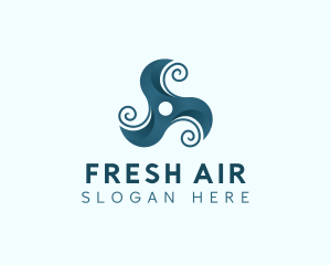 Wind Fan Air Conditioning logo design