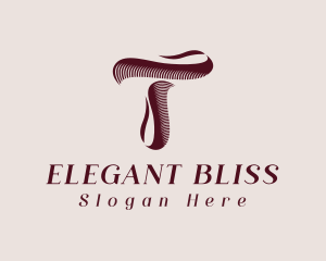 Elegant Ribbon letter T Logo