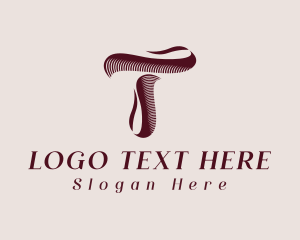 Home Furnishing - Elegant Ribbon letter T logo design