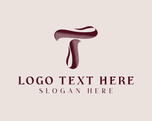 Innovation - Elegant Ribbon letter T logo design