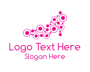 Dots - Pink Shoe Circuit logo design