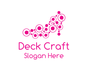 Pink Shoe Circuit logo design