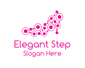 Heel - Pink Shoe Circuit logo design