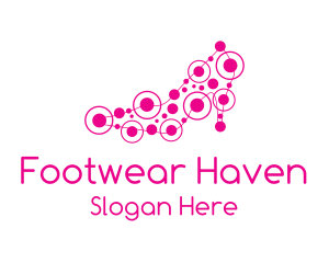 Pink Shoe Circuit logo design