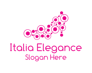 Italy - Pink Shoe Circuit logo design