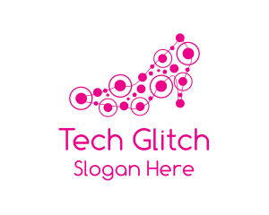 Pink Shoe Circuit logo design