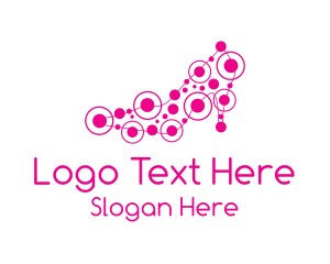 Heel - Pink Shoe Circuit logo design