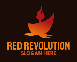 Red Fire Ship logo design