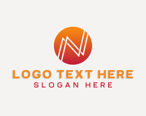 Negative Space - Generic Modern Letter N logo design