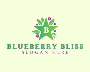 Blueberry - Nature Star Berry logo design