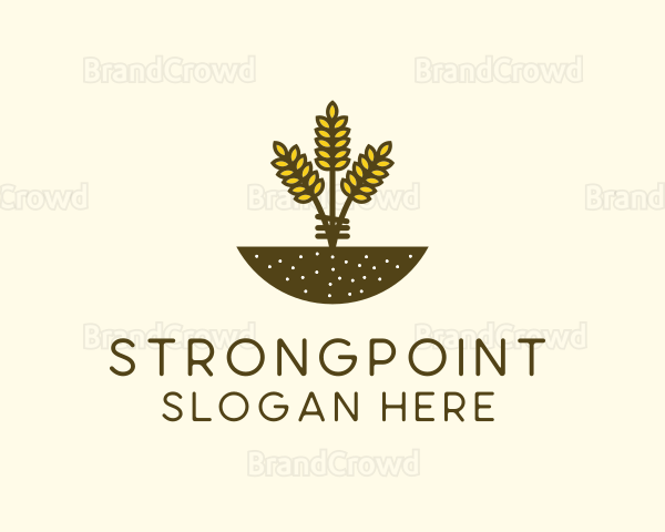 Wheat Farm Crop Logo