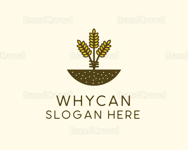 Wheat Farm Crop Logo