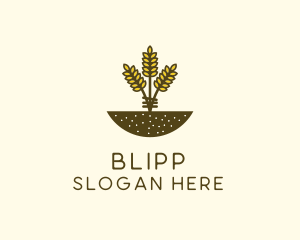 Wheat Farm Crop Logo