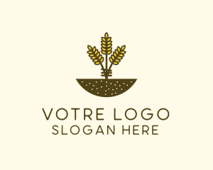 Wheat Farm Crop Logo