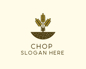 Wheat Farm Crop Logo