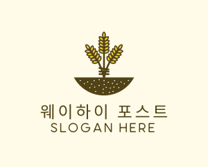 Wheat Farm Crop logo design