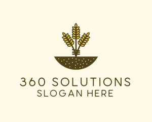 Wheat Farm Crop logo design