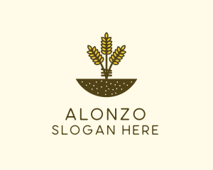 Wheat Farm Crop logo design