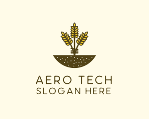 Wheat Farm Crop logo design