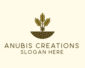 Wheat Farm Crop logo design