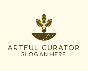 Wheat Farm Crop logo design