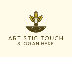 Wheat Farm Crop logo design