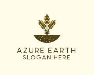 Wheat Farm Crop logo design